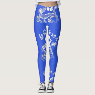 LEGGINGS DRAGON BLANC