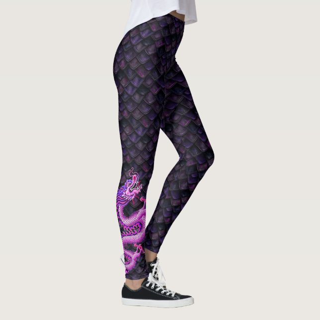 Leggings Dragon rose de guêtres de bateau de dragon grand (Droite)