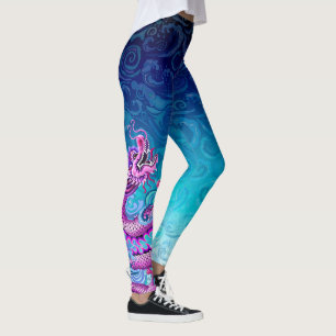 Leggings Dragon rose de guêtres de bateau de dragon grand