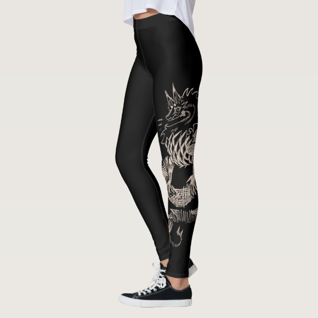 Leggings Dragon sketch  (Gauche)