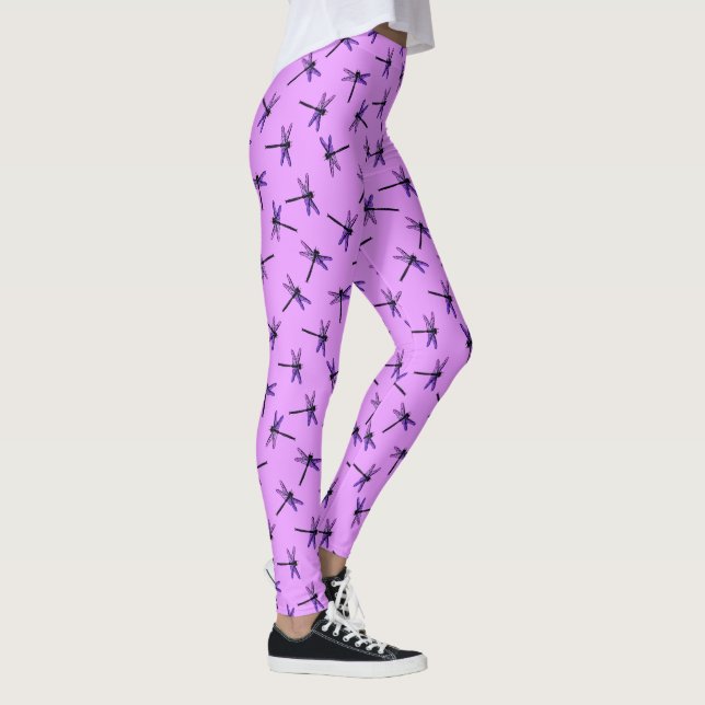 Leggings Dragonfly japonaise vintage, améthyste violet (Droite)