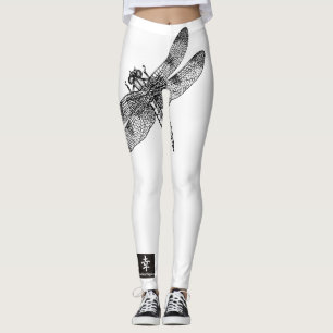 Leggings DRAGONFLY KANJI FOR HAPPINESS