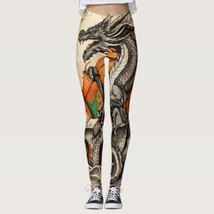 Leggings Dragon's Dance : Stylish Chinese Dragon Leggings"