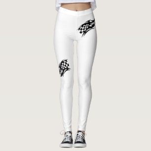 Leggings Drapeau à damier de course 