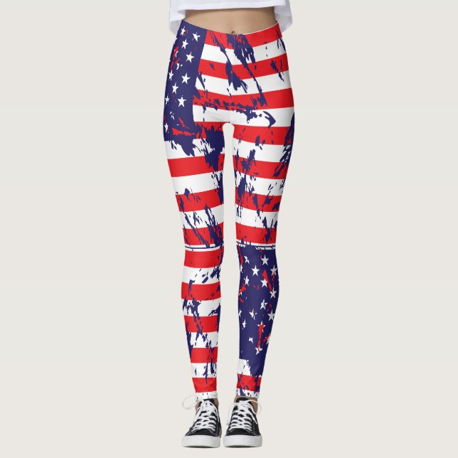 Leggings Drapeau américain (Devant)