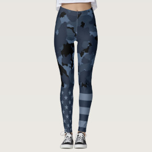 Leggings Drapeau américain Camion de nuit militaire