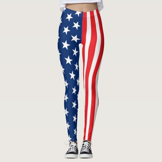 Leggings Drapeau américain patriotique Stars & Stripes Amer (Devant)