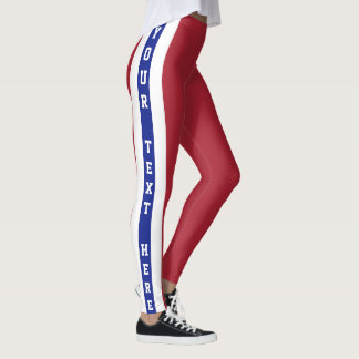 Leggings Drapeau américain Rouge Blanc Bleu Patriotes des U