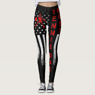 Leggings Drapeau américain Vintage Drapeau meilleur Tennis 