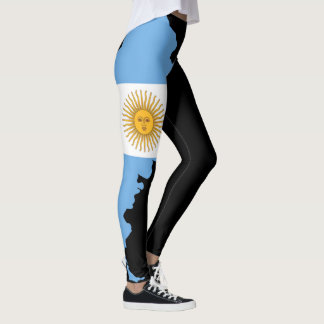 Leggings Drapeau Argentine - Cadeau Personnalisé p