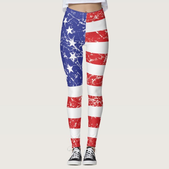 Leggings Drapeau Betsy Ross (Devant)