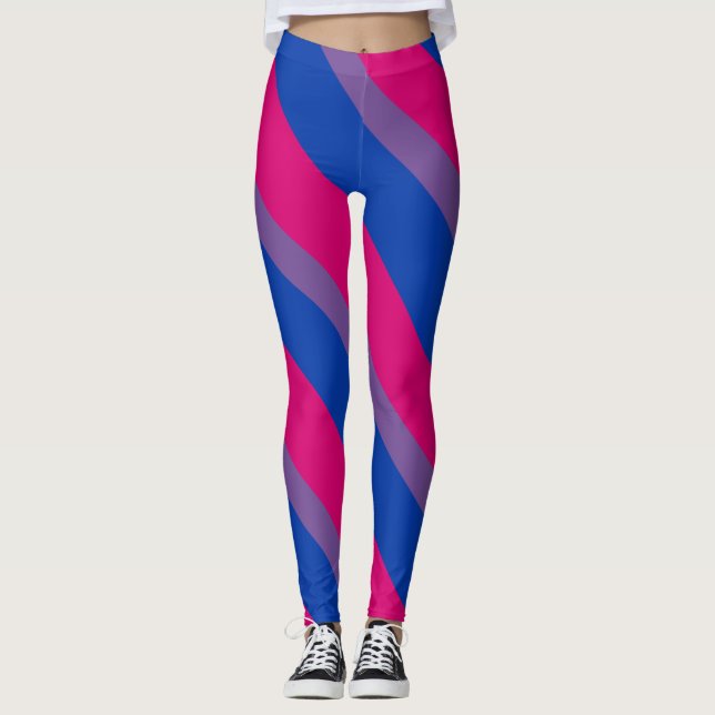 Leggings Drapeau bisexuel (Devant)
