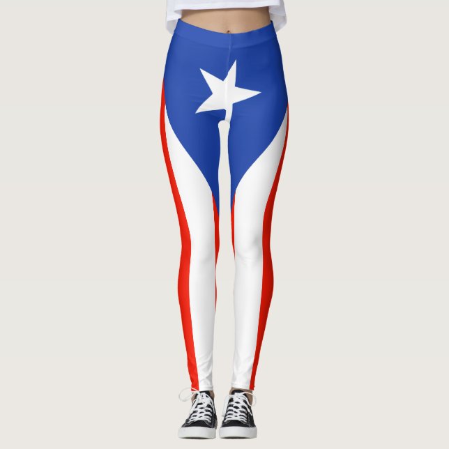 Leggings Drapeau Boricua Bandera Porto Rico 5Julio (Devant)
