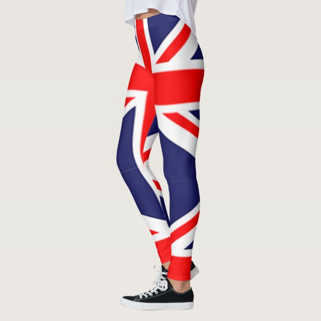 Leggings Drapeau britannique rouge bleu blanc Union Jack (Gauche)