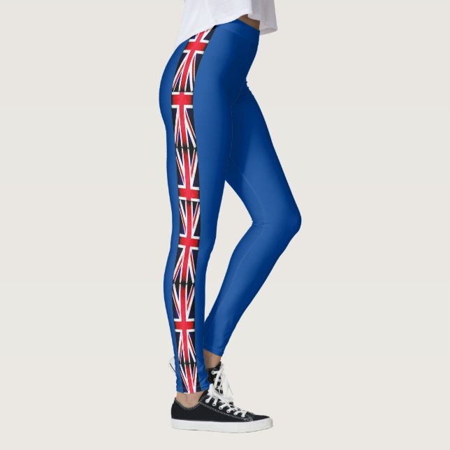 Leggings drapeau britannique Union motif jack rouge bleu Fu (Droite)