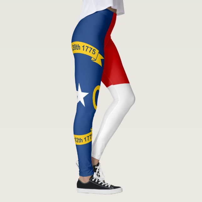 Leggings Drapeau Cool De La Mode De La Caroline Du Nord (Droite)