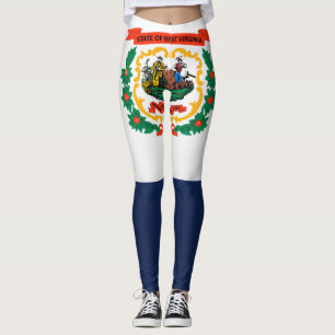 Leggings Drapeau Cool De La Mode De La Virginie Occidentale