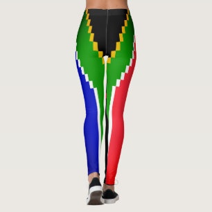 LEGGINGS DRAPEAU DE CONCEPTION DE PIXEL EN AFRIQUE DU SUD
