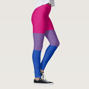 Leggings Drapeau de fierté bisexuelle SlipperyJoe's lavande