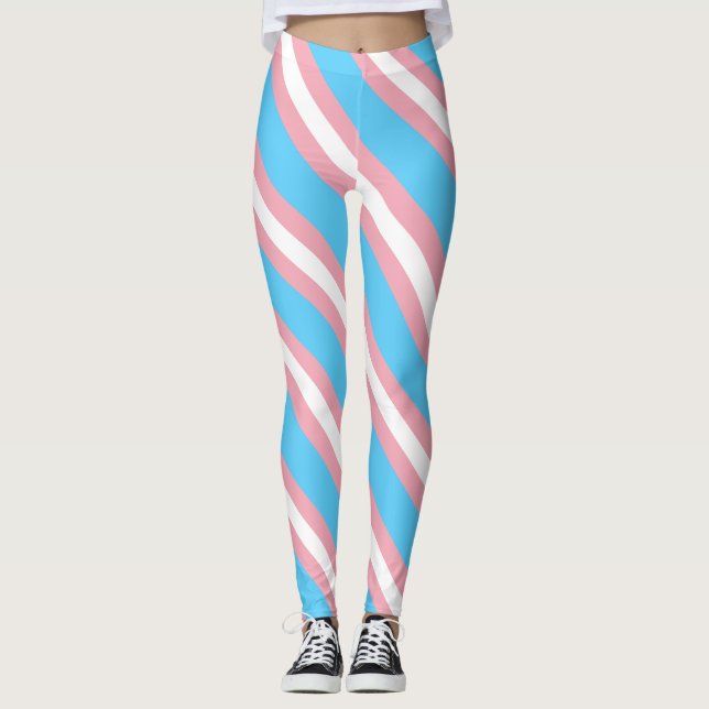 Leggings Drapeau de fierté de transsexuel - arc-en-ciel de (Devant)