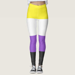 Leggings Drapeau de fierté non binaire de SlipperyJoe's jau