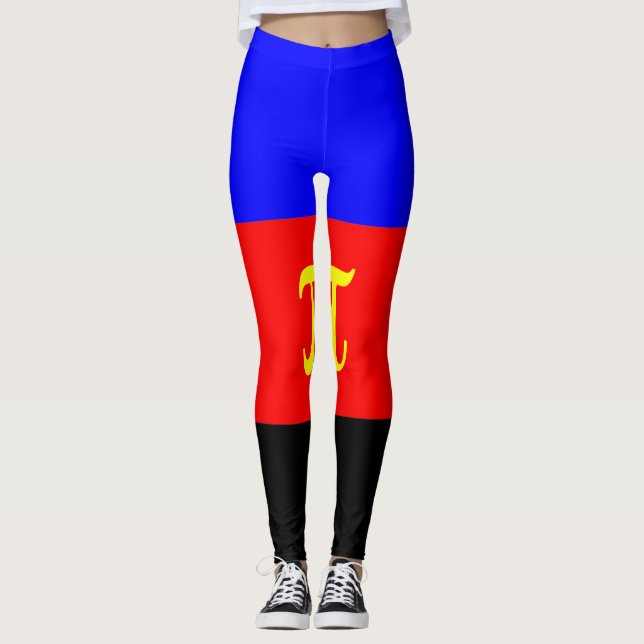 Leggings Drapeau de fierté polyamoureuse (Devant)