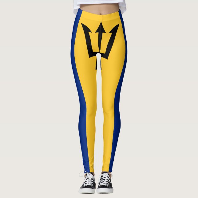 Leggings Drapeau de la Barbade patriotique (Devant)