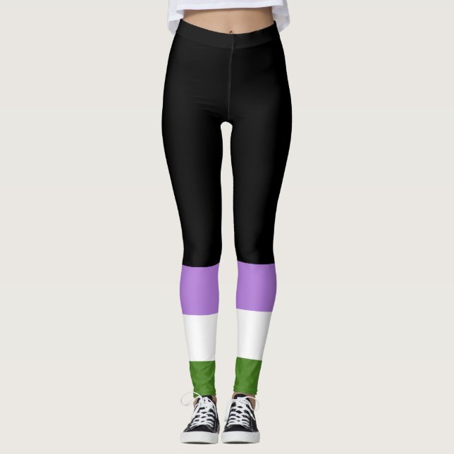 Leggings Drapeau de la fierté de genre (Devant)
