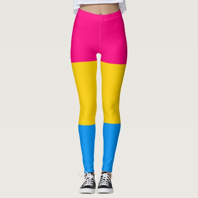Leggings Drapeau de la fierté Pansexual (Devant)