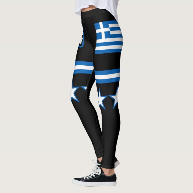 Leggings Drapeau de la Grèce (Gauche)