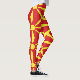 Leggings Drapeau de la Macédoine du Nord