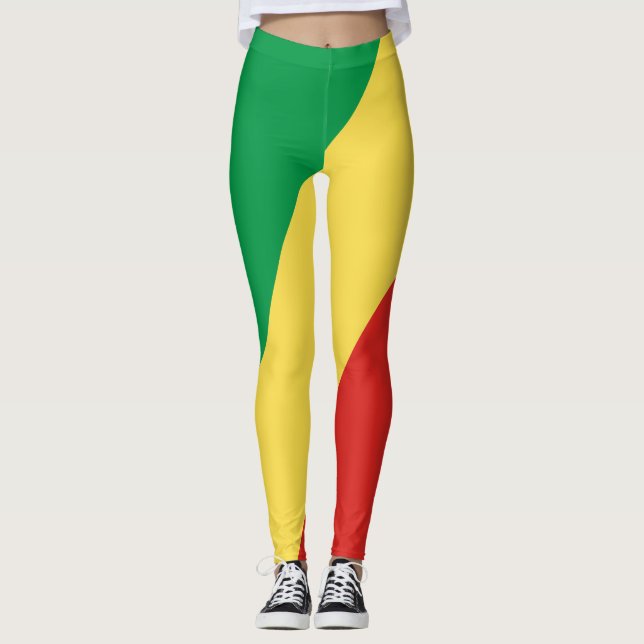 Leggings Drapeau de la République du Congo (Devant)