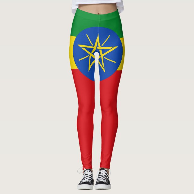 Leggings Drapeau de l'Éthiopie (Devant)