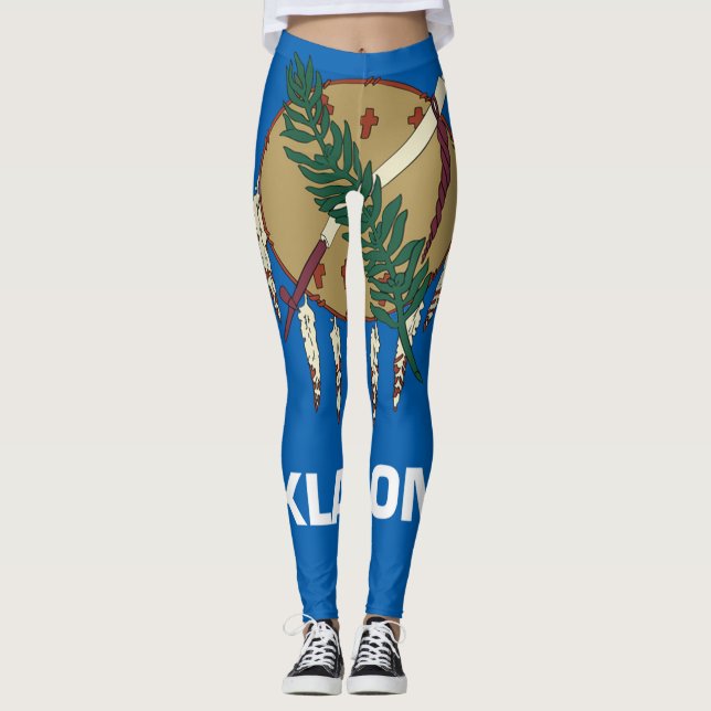 Leggings Drapeau de l'Oklahoma (Devant)