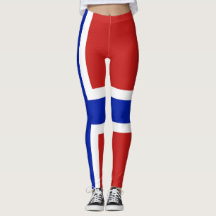 Leggings Drapeau de Norvège Scandinave