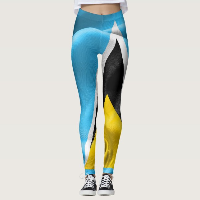Leggings Drapeau de Sainte-Lucie (Devant)