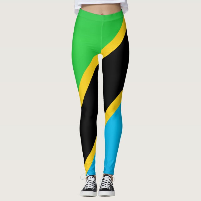 Leggings Drapeau de Tanzanie Cool (Devant)