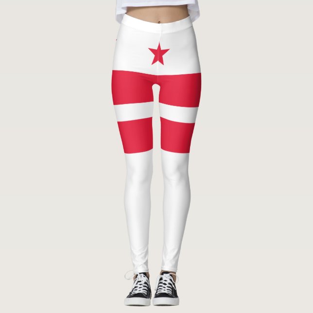 Leggings Drapeau de Washington D.C. (District de Columbia) (Devant)