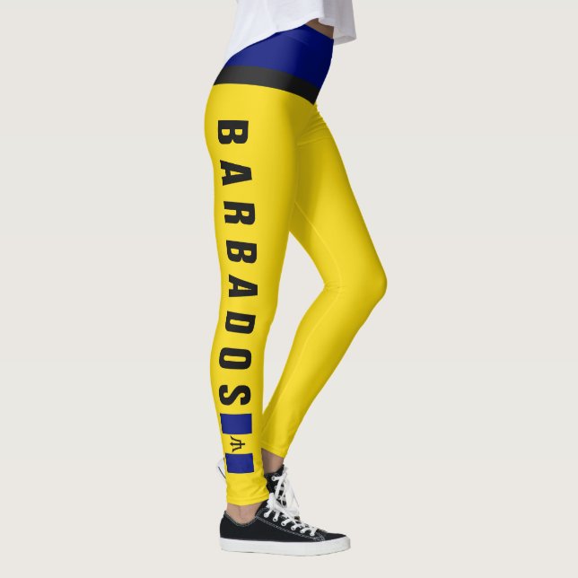 Leggings Drapeau des guêtres | des Barbade mini (Droite)