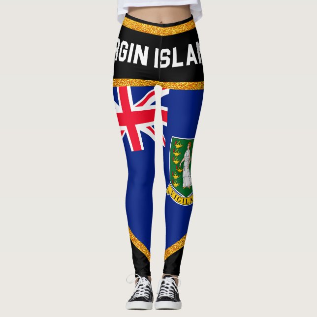 Leggings Drapeau des îles Vierges (Devant)