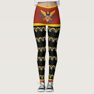 Leggings Drapeau des îles Vierges américaines St. Croix S