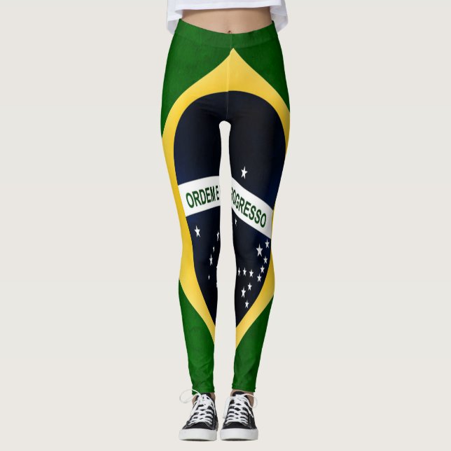 Leggings Drapeau du Brésil (Devant)