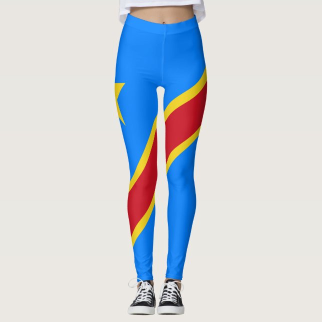 Leggings Drapeau du Congo Kinshasa (Devant)