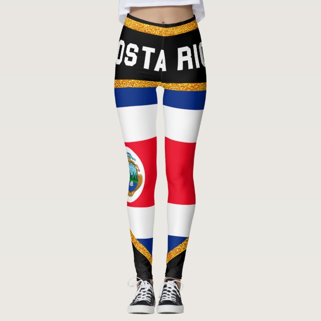 Leggings Drapeau du Costa Rica (Devant)