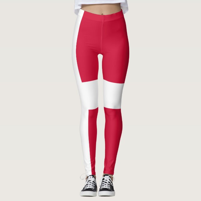 Leggings Drapeau du Danemark ou drap danois (Devant)