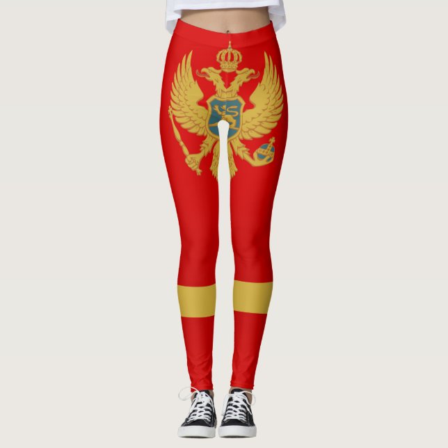 Leggings Drapeau du Monténégro Cool (Devant)