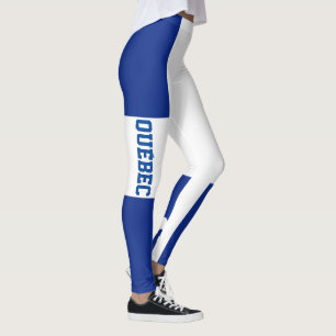 Leggings Drapeau du Québec et texte - Drapeau Québec et
