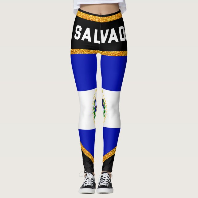 Leggings Drapeau du Salvador (Devant)