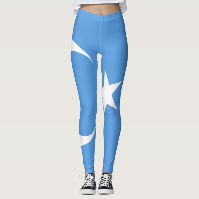 Leggings Drapeau du Turkestan oriental Ouyghur (Devant)