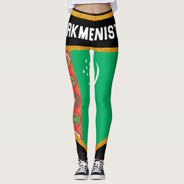Leggings Drapeau du Turkménistan (Devant)